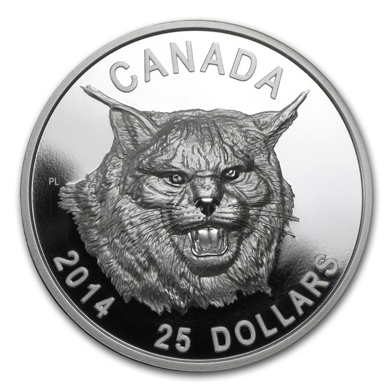 2014 Canada 1 oz Silver $25 The Fierce Canadian Lynx (UHR) 2014 Canada 1 oz Silver $25 The Fierce Canadian Lynx (UHR)